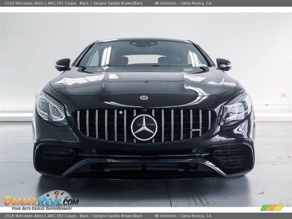 2018 Mercedes-Benz S AMG S63 Coupe Black / designo Saddle Brown/Black Photo #2