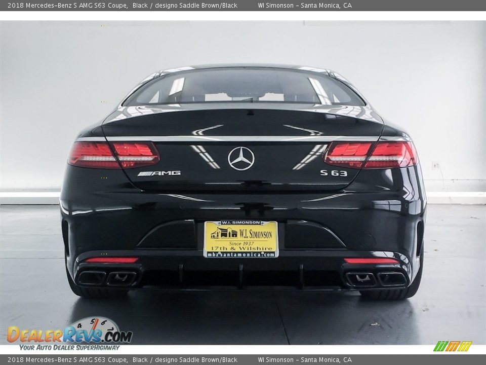 2018 Mercedes-Benz S AMG S63 Coupe Black / designo Saddle Brown/Black Photo #3
