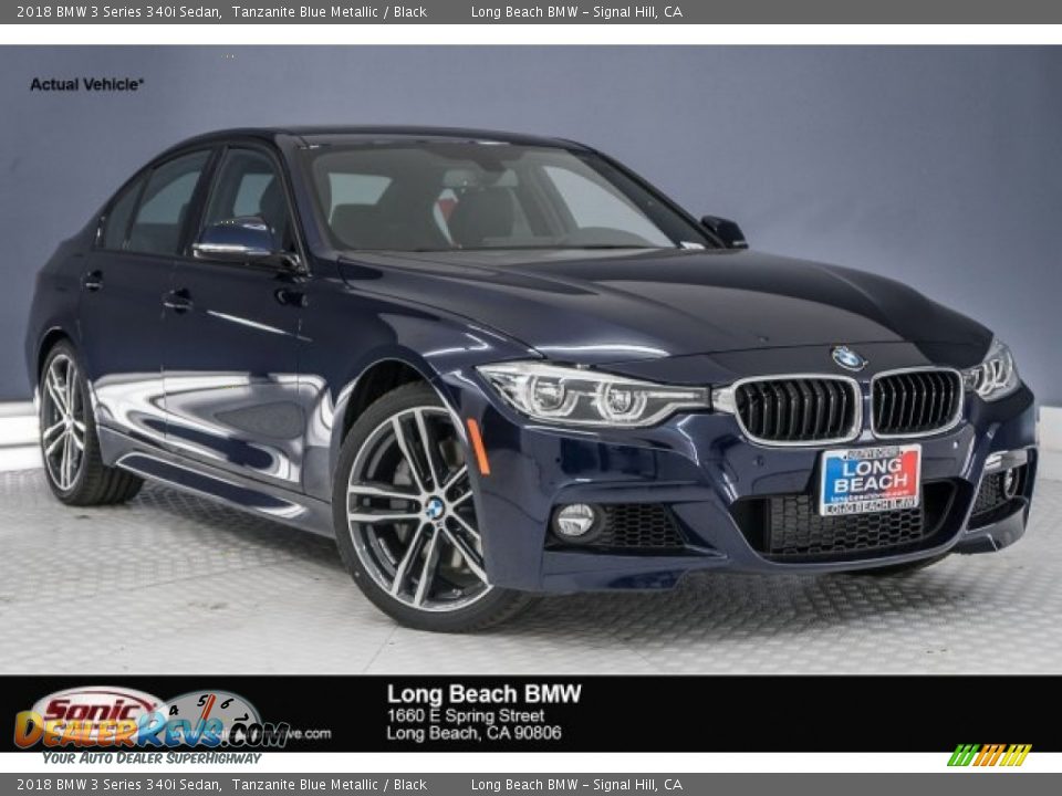 2018 BMW 3 Series 340i Sedan Tanzanite Blue Metallic / Black Photo #12