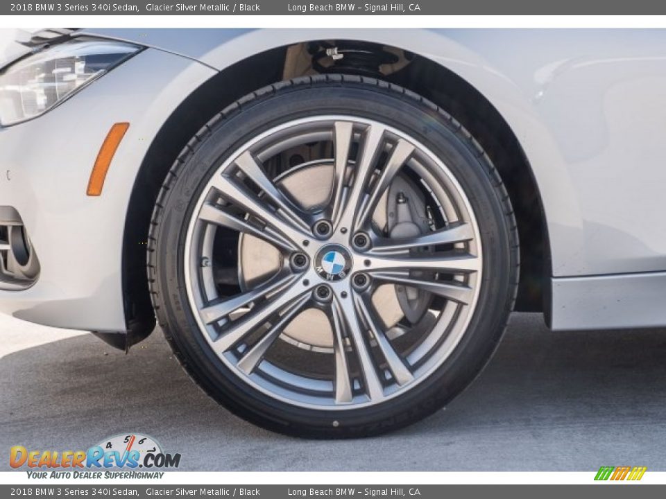 2018 BMW 3 Series 340i Sedan Glacier Silver Metallic / Black Photo #9