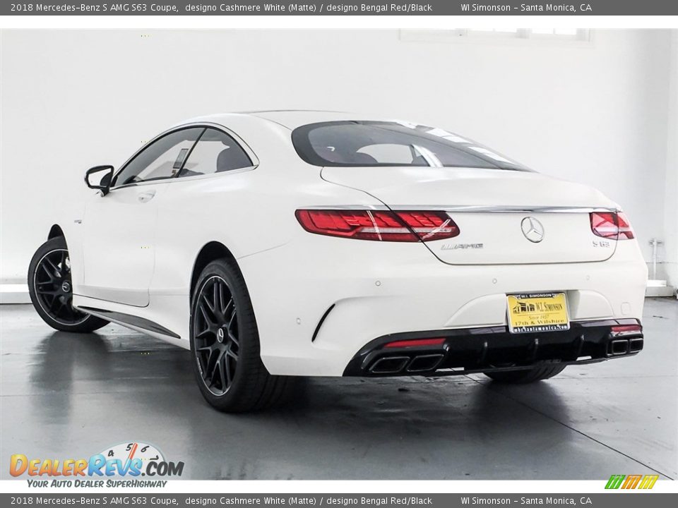 2018 Mercedes-Benz S AMG S63 Coupe designo Cashmere White (Matte) / designo Bengal Red/Black Photo #10