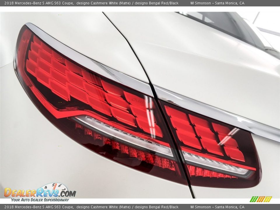 2018 Mercedes-Benz S AMG S63 Coupe designo Cashmere White (Matte) / designo Bengal Red/Black Photo #25