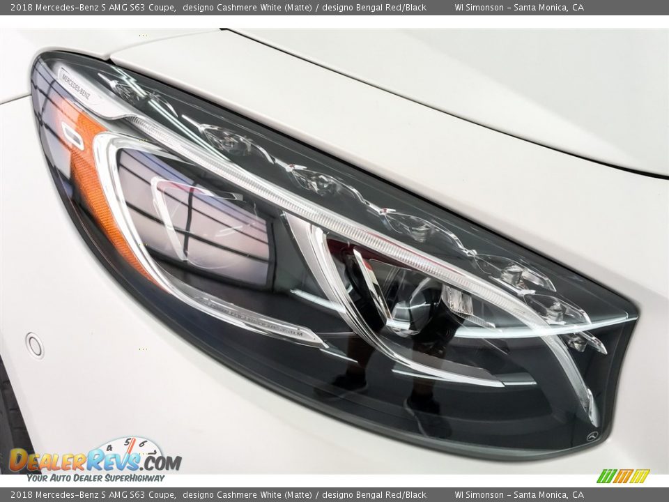 2018 Mercedes-Benz S AMG S63 Coupe designo Cashmere White (Matte) / designo Bengal Red/Black Photo #32