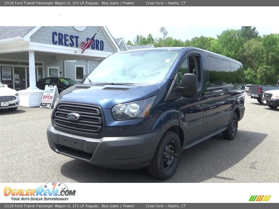 2018 Ford Transit Passenger Wagon XL 150 LR Regular Blue Jeans / Pewter Photo #3