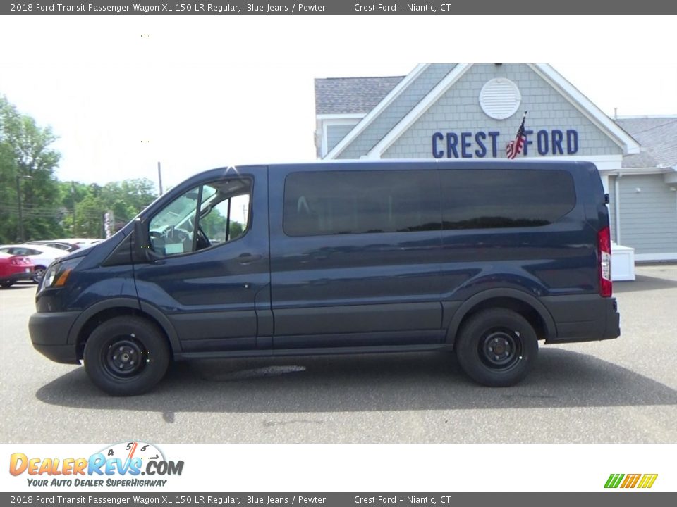 2018 Ford Transit Passenger Wagon XL 150 LR Regular Blue Jeans / Pewter Photo #4