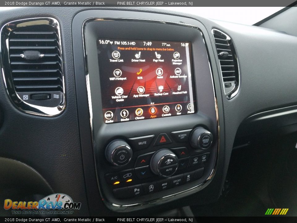 2018 Dodge Durango GT AWD Granite Metallic / Black Photo #10