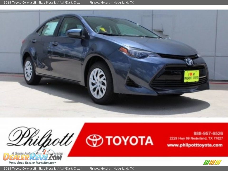 2018 Toyota Corolla LE Slate Metallic / Ash/Dark Gray Photo #1
