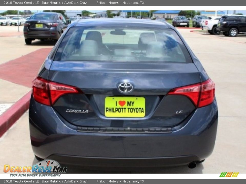 2018 Toyota Corolla LE Slate Metallic / Ash/Dark Gray Photo #7