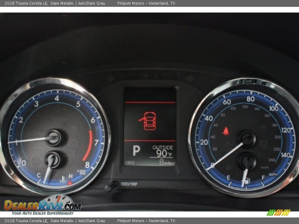 2018 Toyota Corolla LE Slate Metallic / Ash/Dark Gray Photo #20