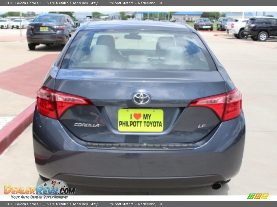 2018 Toyota Corolla LE Slate Metallic / Ash/Dark Gray Photo #7
