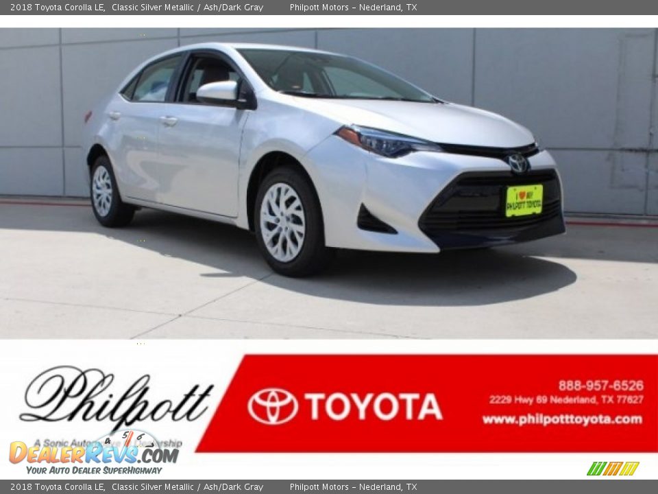 2018 Toyota Corolla LE Classic Silver Metallic / Ash/Dark Gray Photo #1
