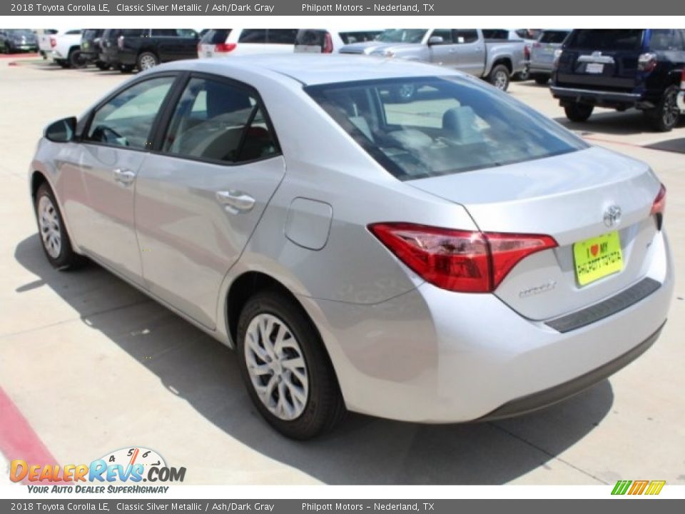2018 Toyota Corolla LE Classic Silver Metallic / Ash/Dark Gray Photo #6