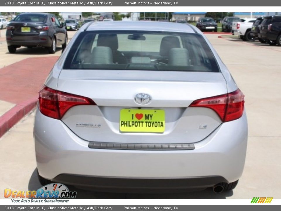 2018 Toyota Corolla LE Classic Silver Metallic / Ash/Dark Gray Photo #7