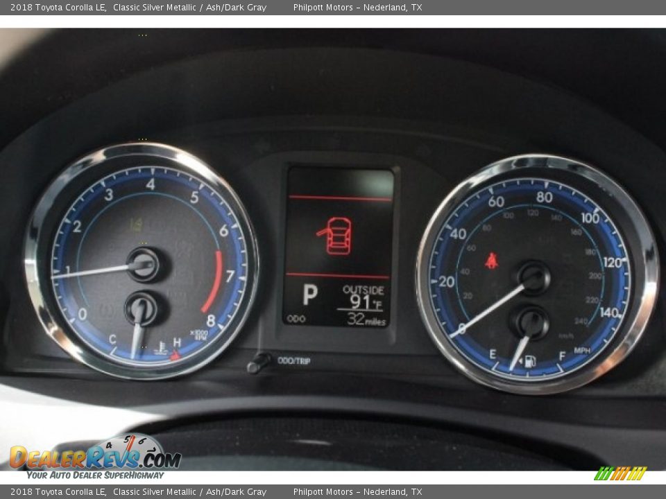 2018 Toyota Corolla LE Classic Silver Metallic / Ash/Dark Gray Photo #20