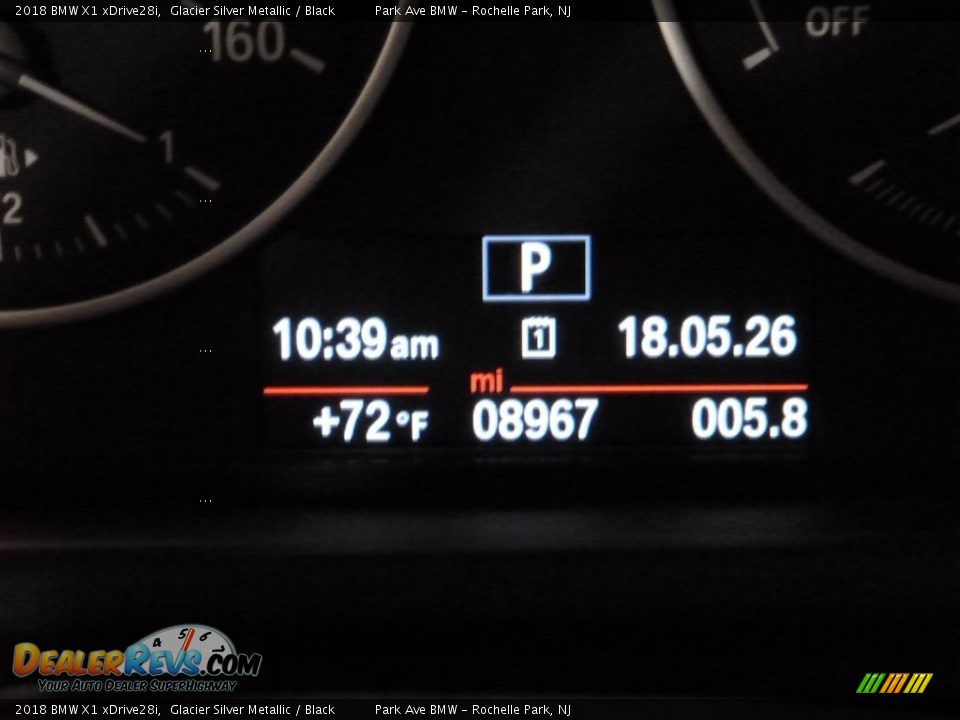 2018 BMW X1 xDrive28i Glacier Silver Metallic / Black Photo #21