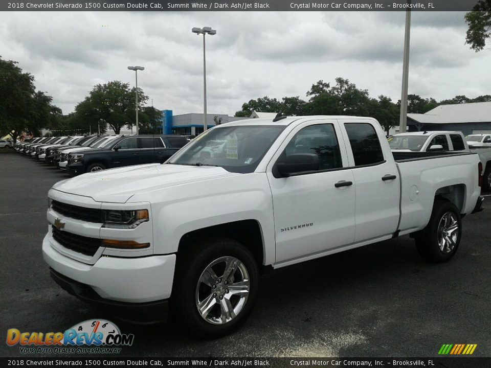 2018 Chevrolet Silverado 1500 Custom Double Cab Summit White / Dark Ash/Jet Black Photo #1