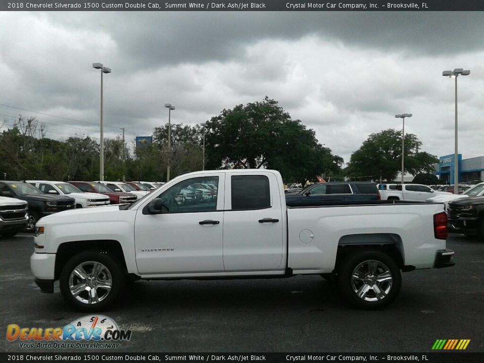 2018 Chevrolet Silverado 1500 Custom Double Cab Summit White / Dark Ash/Jet Black Photo #2