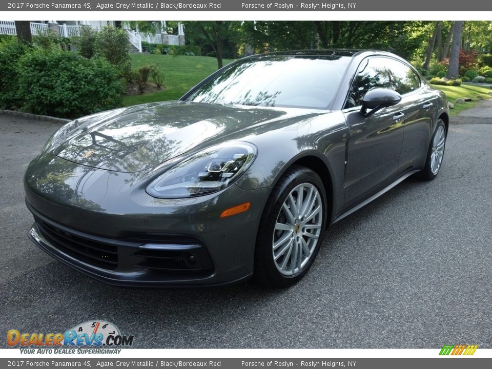 2017 Porsche Panamera 4S Agate Grey Metallic / Black/Bordeaux Red Photo #1