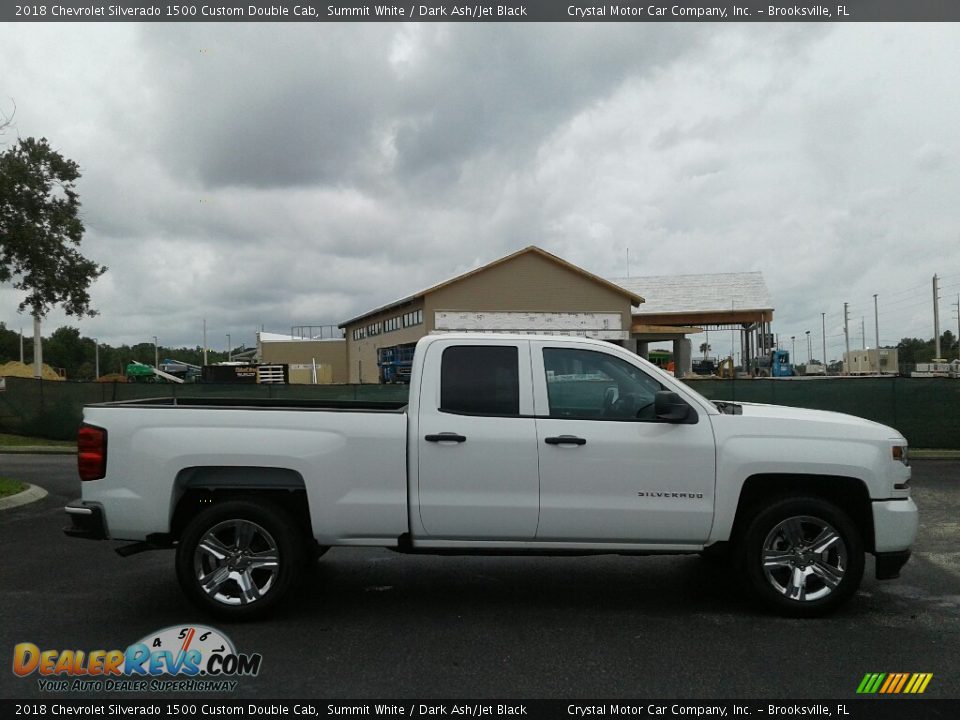 2018 Chevrolet Silverado 1500 Custom Double Cab Summit White / Dark Ash/Jet Black Photo #6