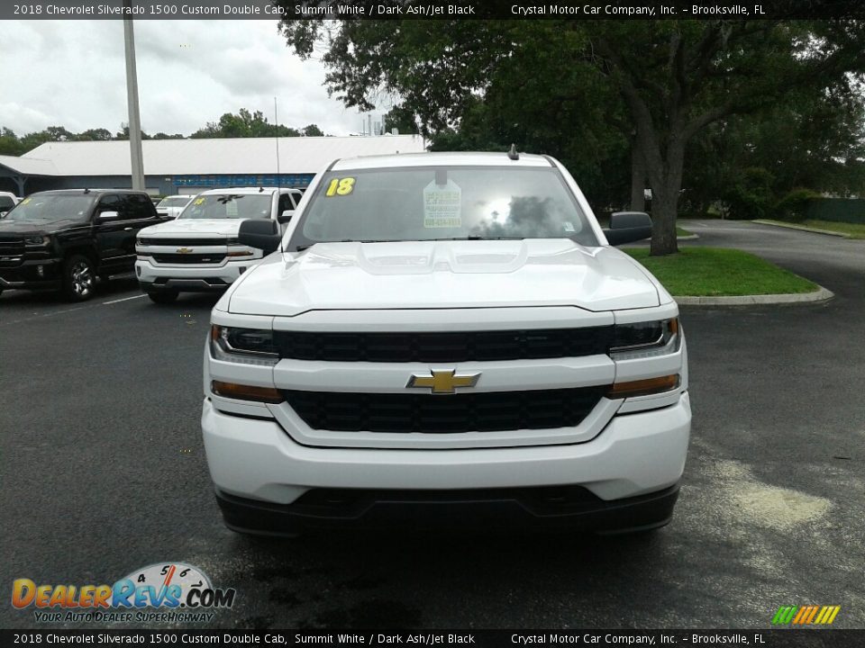 2018 Chevrolet Silverado 1500 Custom Double Cab Summit White / Dark Ash/Jet Black Photo #8