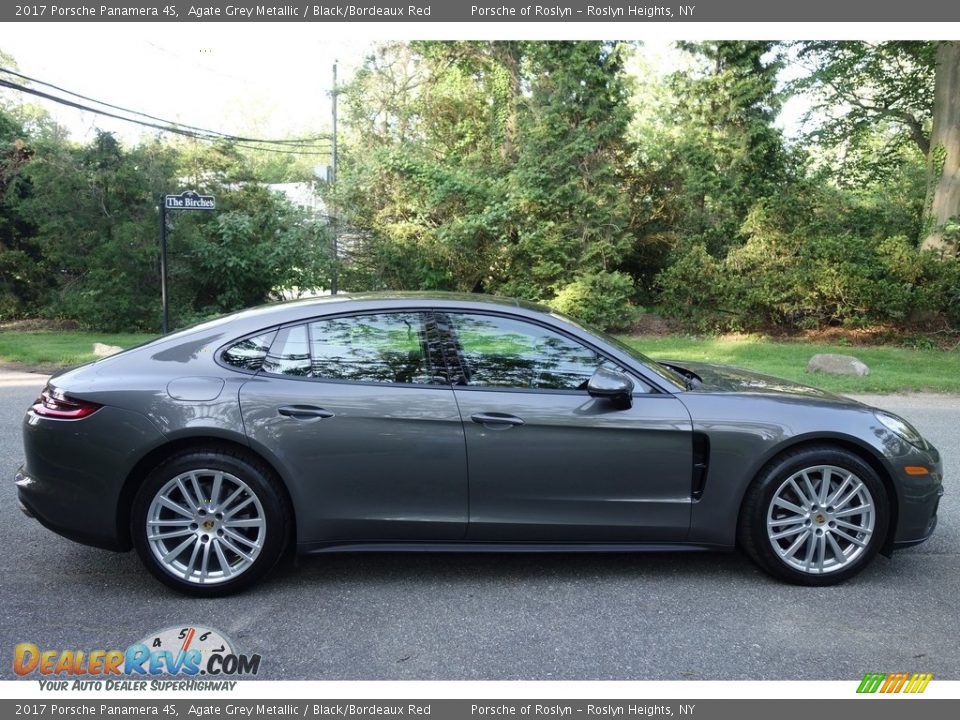 2017 Porsche Panamera 4S Agate Grey Metallic / Black/Bordeaux Red Photo #7