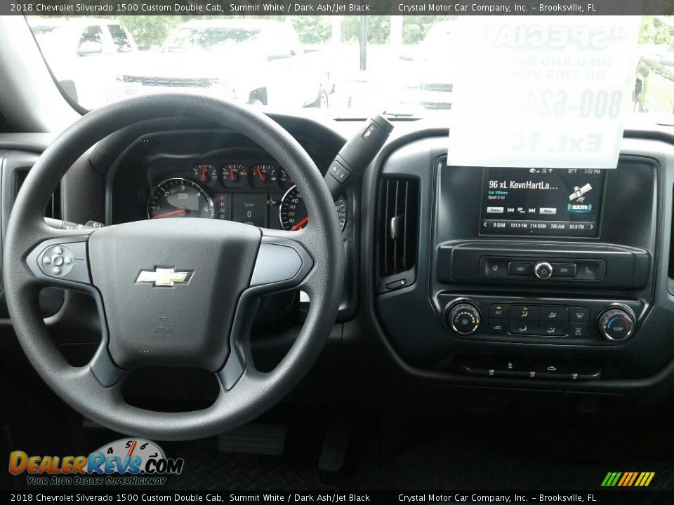 2018 Chevrolet Silverado 1500 Custom Double Cab Summit White / Dark Ash/Jet Black Photo #13