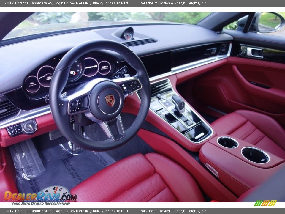 Black/Bordeaux Red Interior - 2017 Porsche Panamera 4S Photo #10