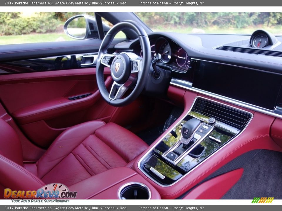 2017 Porsche Panamera 4S Agate Grey Metallic / Black/Bordeaux Red Photo #14