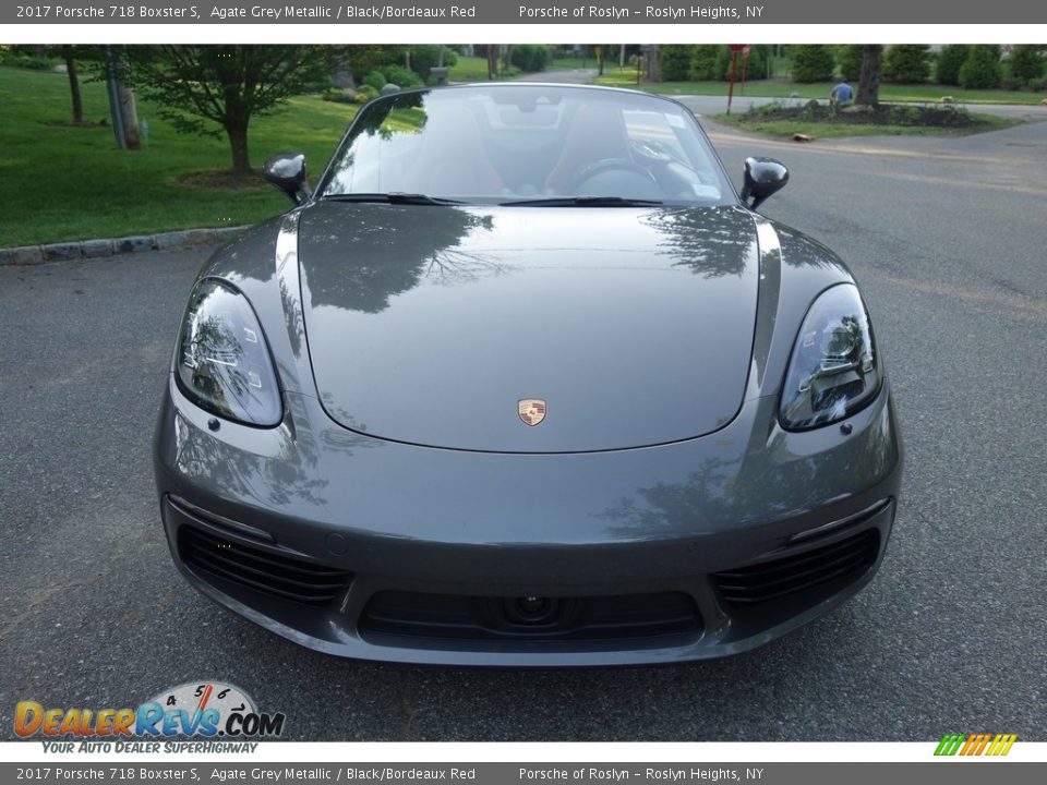 2017 Porsche 718 Boxster S Agate Grey Metallic / Black/Bordeaux Red Photo #2