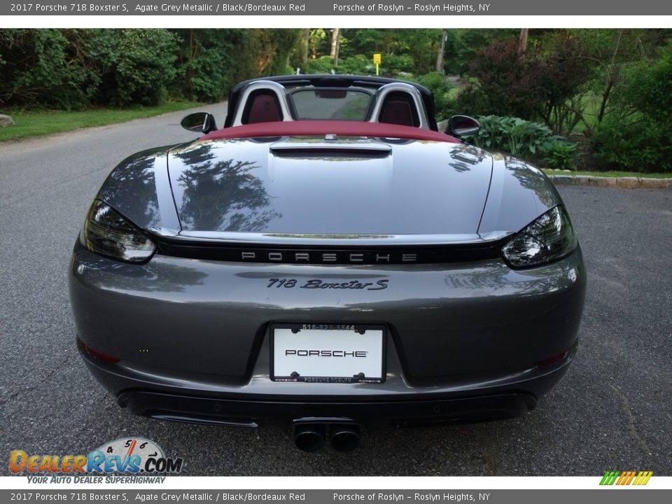 2017 Porsche 718 Boxster S Agate Grey Metallic / Black/Bordeaux Red Photo #5