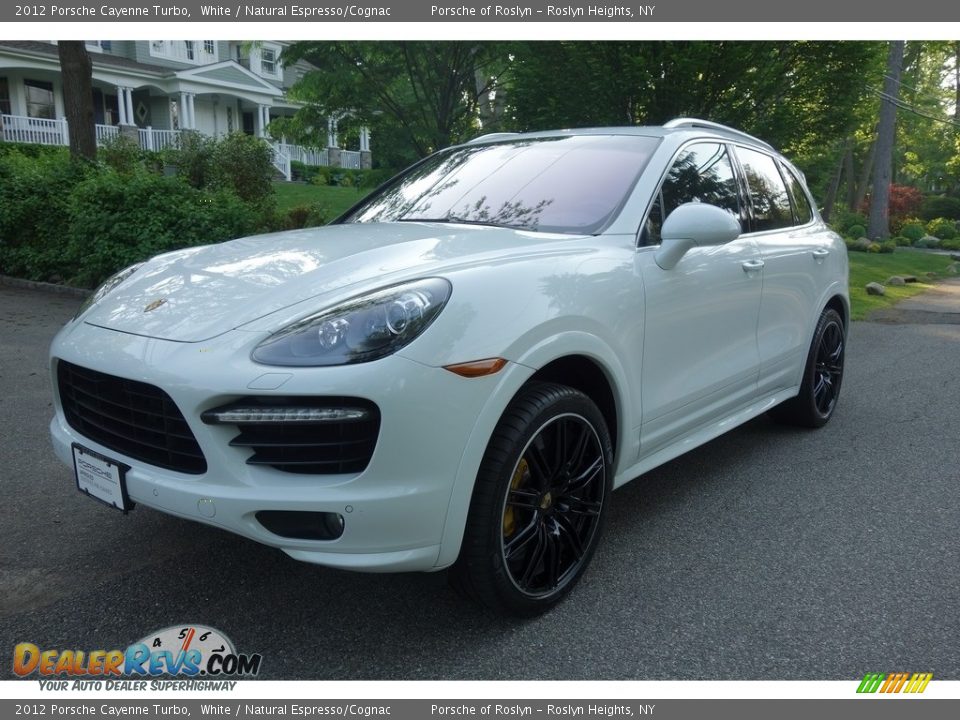 2012 Porsche Cayenne Turbo White / Natural Espresso/Cognac Photo #1