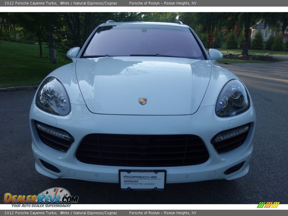 2012 Porsche Cayenne Turbo White / Natural Espresso/Cognac Photo #2