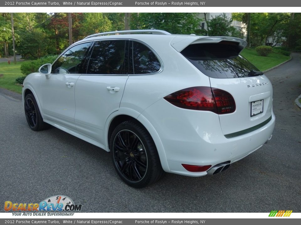 2012 Porsche Cayenne Turbo White / Natural Espresso/Cognac Photo #4