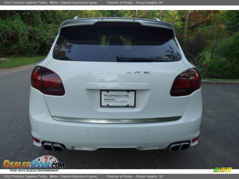 2012 Porsche Cayenne Turbo White / Natural Espresso/Cognac Photo #5