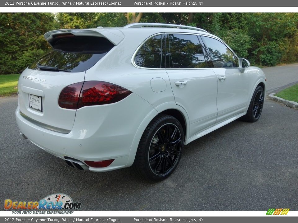 2012 Porsche Cayenne Turbo White / Natural Espresso/Cognac Photo #6