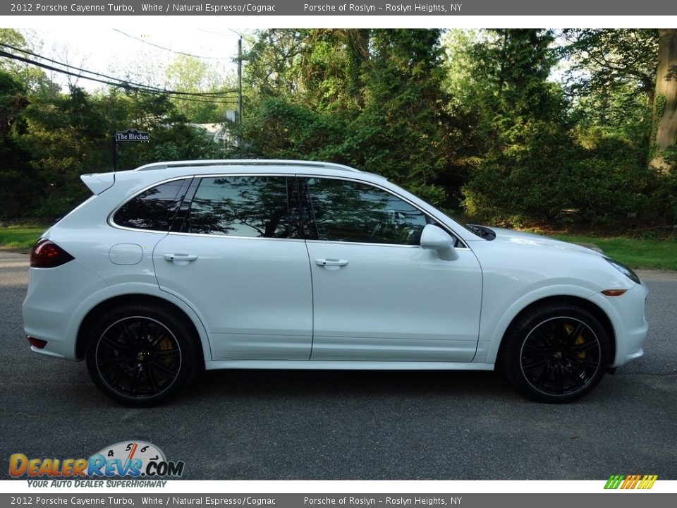 2012 Porsche Cayenne Turbo White / Natural Espresso/Cognac Photo #7