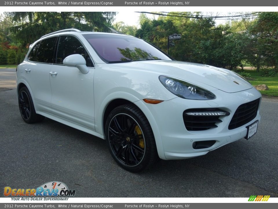 2012 Porsche Cayenne Turbo White / Natural Espresso/Cognac Photo #8