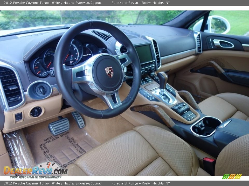 2012 Porsche Cayenne Turbo White / Natural Espresso/Cognac Photo #10