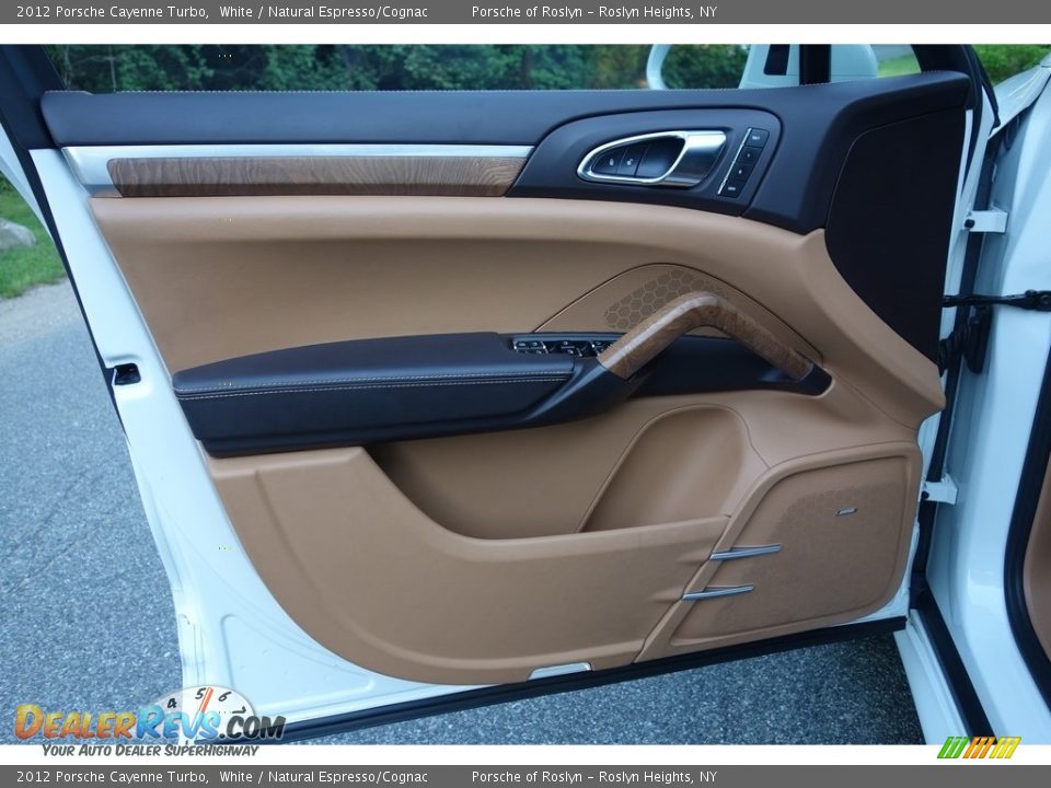 2012 Porsche Cayenne Turbo White / Natural Espresso/Cognac Photo #11