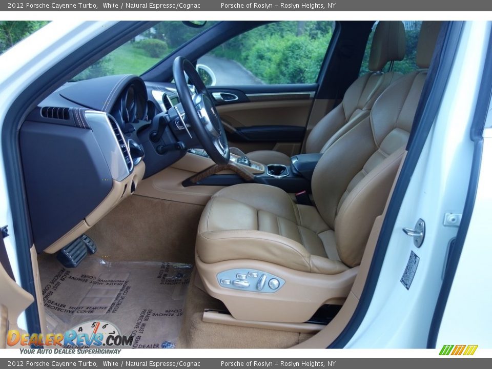 2012 Porsche Cayenne Turbo White / Natural Espresso/Cognac Photo #12