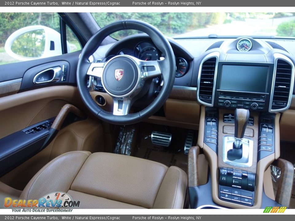 2012 Porsche Cayenne Turbo White / Natural Espresso/Cognac Photo #13