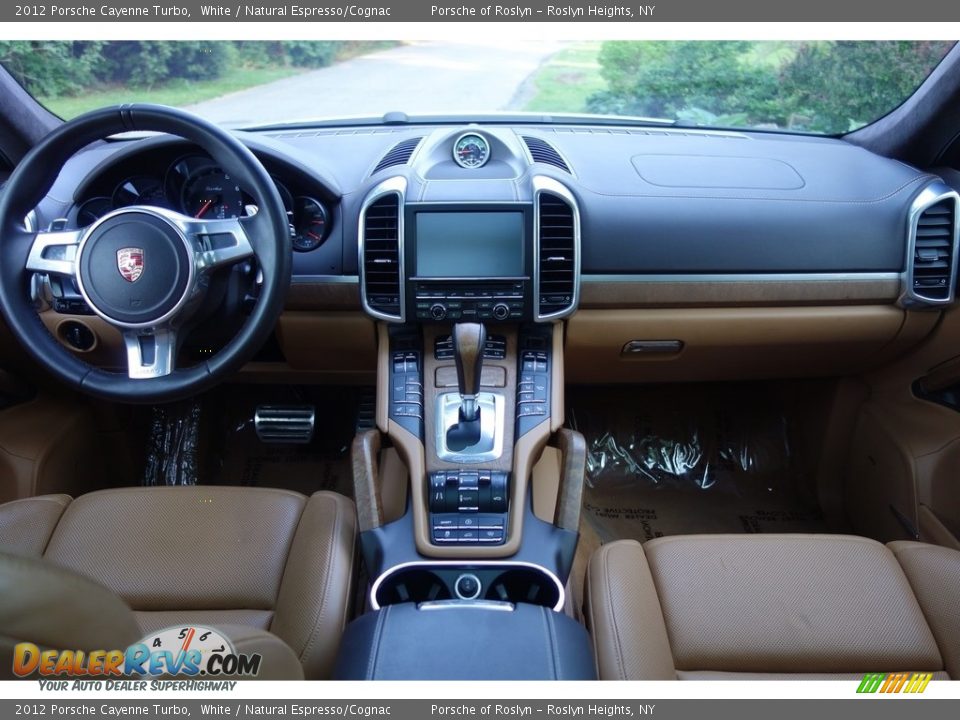 2012 Porsche Cayenne Turbo White / Natural Espresso/Cognac Photo #14