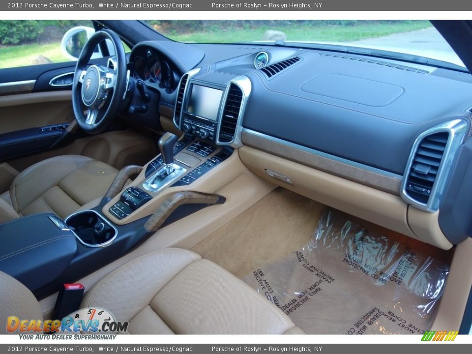 2012 Porsche Cayenne Turbo White / Natural Espresso/Cognac Photo #16
