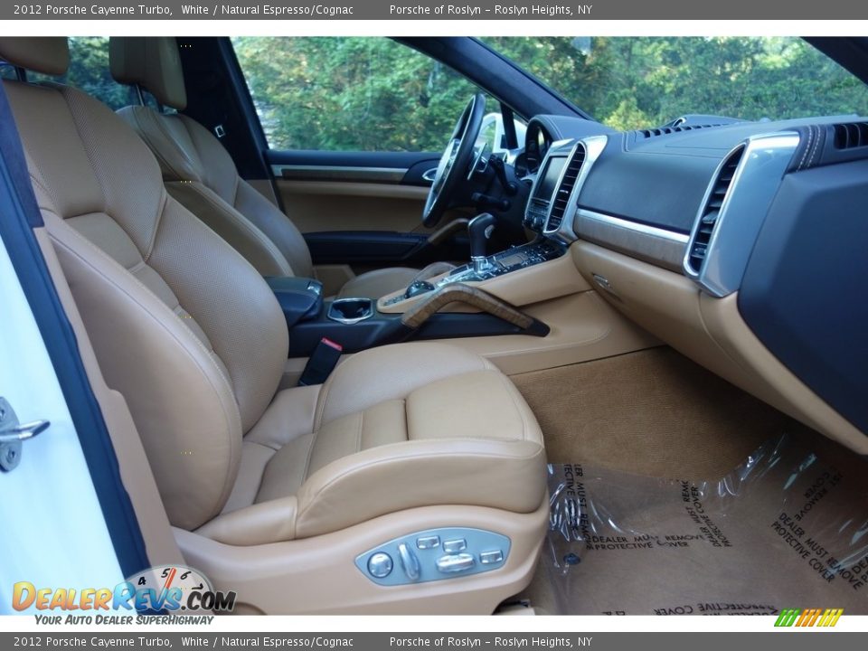 2012 Porsche Cayenne Turbo White / Natural Espresso/Cognac Photo #18