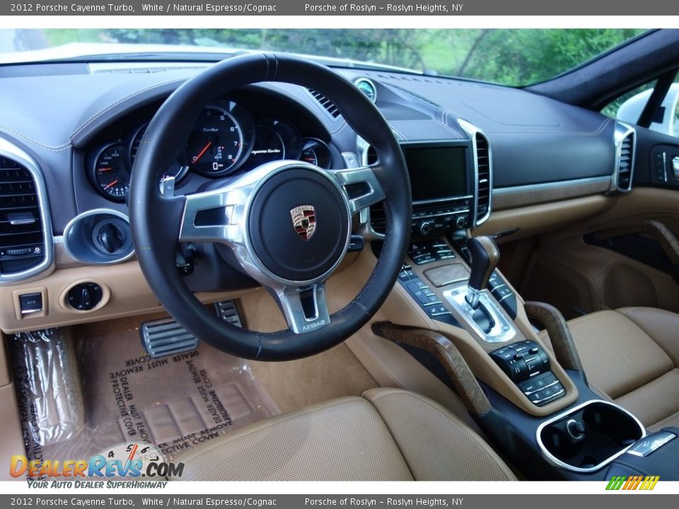 2012 Porsche Cayenne Turbo White / Natural Espresso/Cognac Photo #20