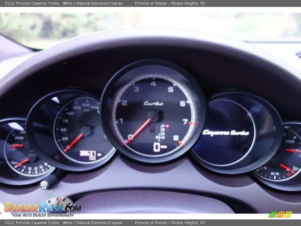 2012 Porsche Cayenne Turbo White / Natural Espresso/Cognac Photo #21