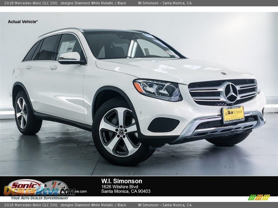 2018 Mercedes-Benz GLC 300 designo Diamond White Metallic / Black Photo #1