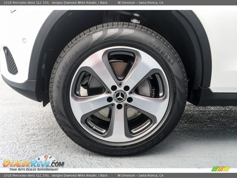 2018 Mercedes-Benz GLC 300 designo Diamond White Metallic / Black Photo #9