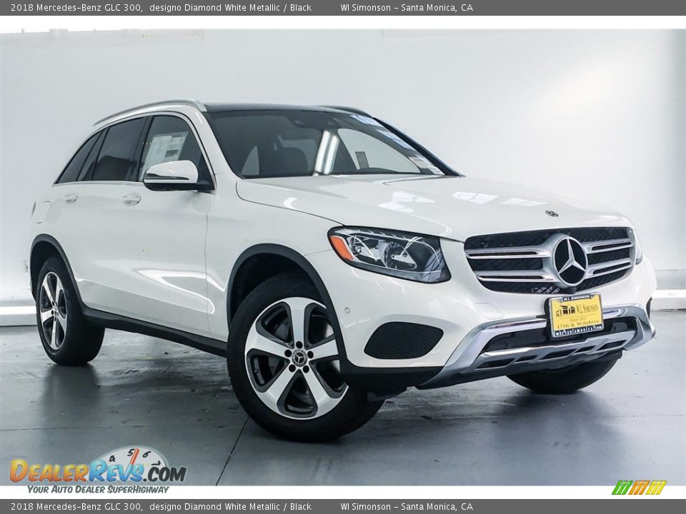 2018 Mercedes-Benz GLC 300 designo Diamond White Metallic / Black Photo #12