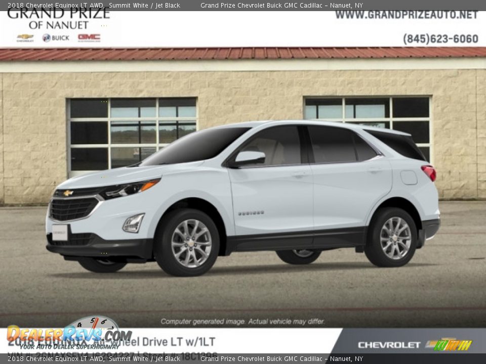 2018 Chevrolet Equinox LT AWD Summit White / Jet Black Photo #2